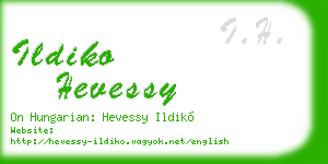 ildiko hevessy business card