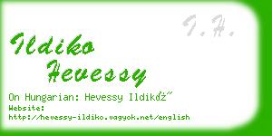 ildiko hevessy business card